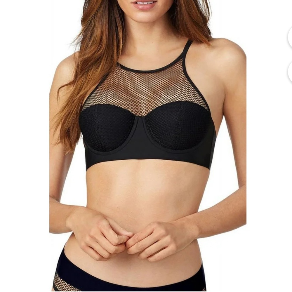DKNY Mesh Tech Bra Black 34D